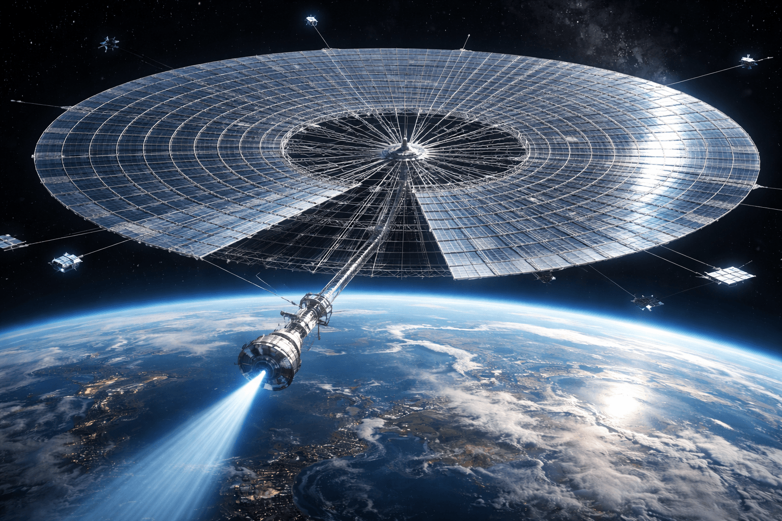 Solar Array in Space -Planetary Megatecture Energy Source