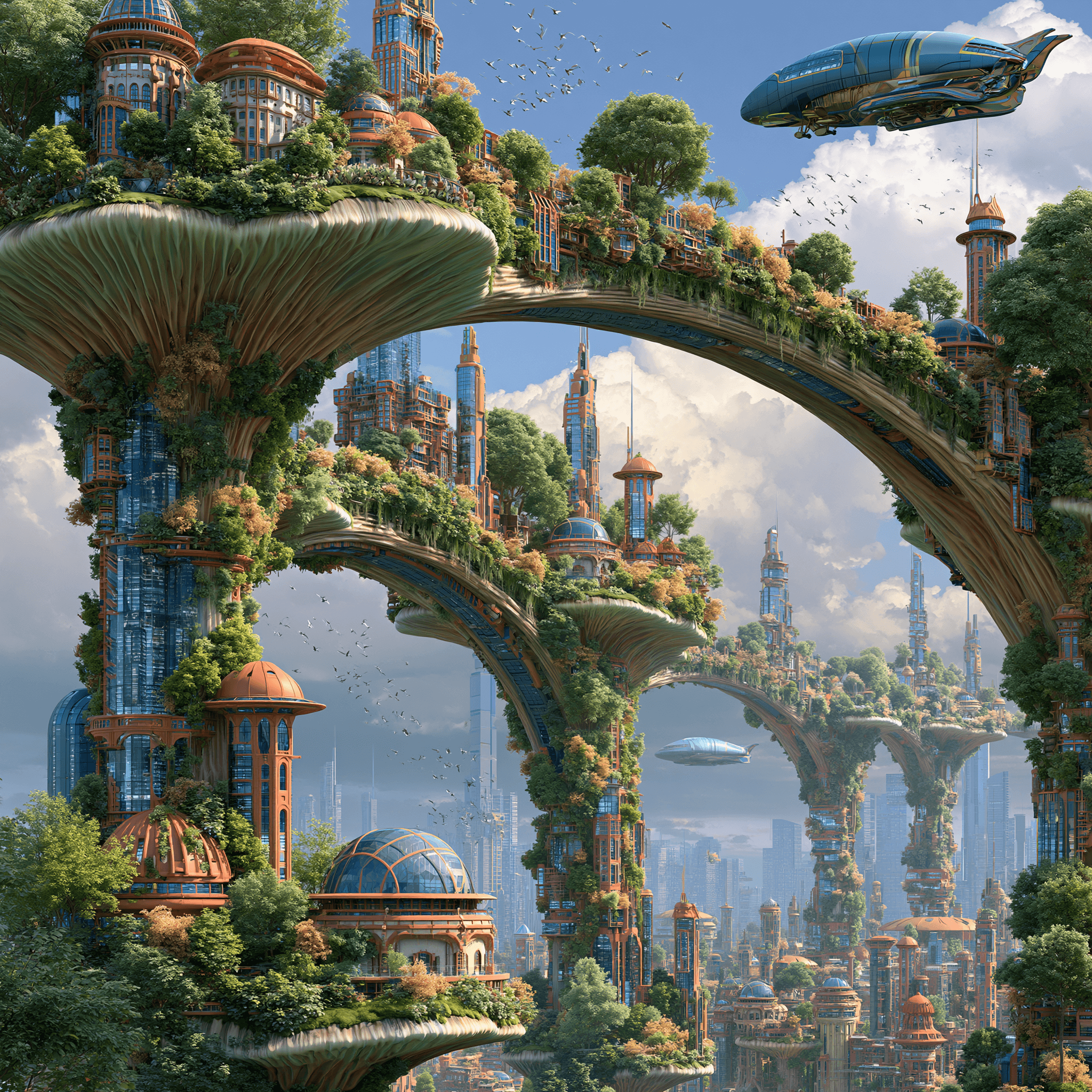 Biotic Architecture 4 Mycelial Bridge Between Two Megacities Biotic Megatecture